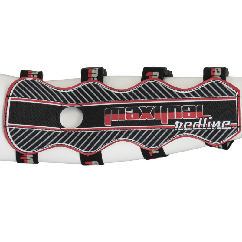MAXIMAL REDLINE DOUBLE ARMGUARDS  25CM  / P600D / 4 FASTENERS BLACK