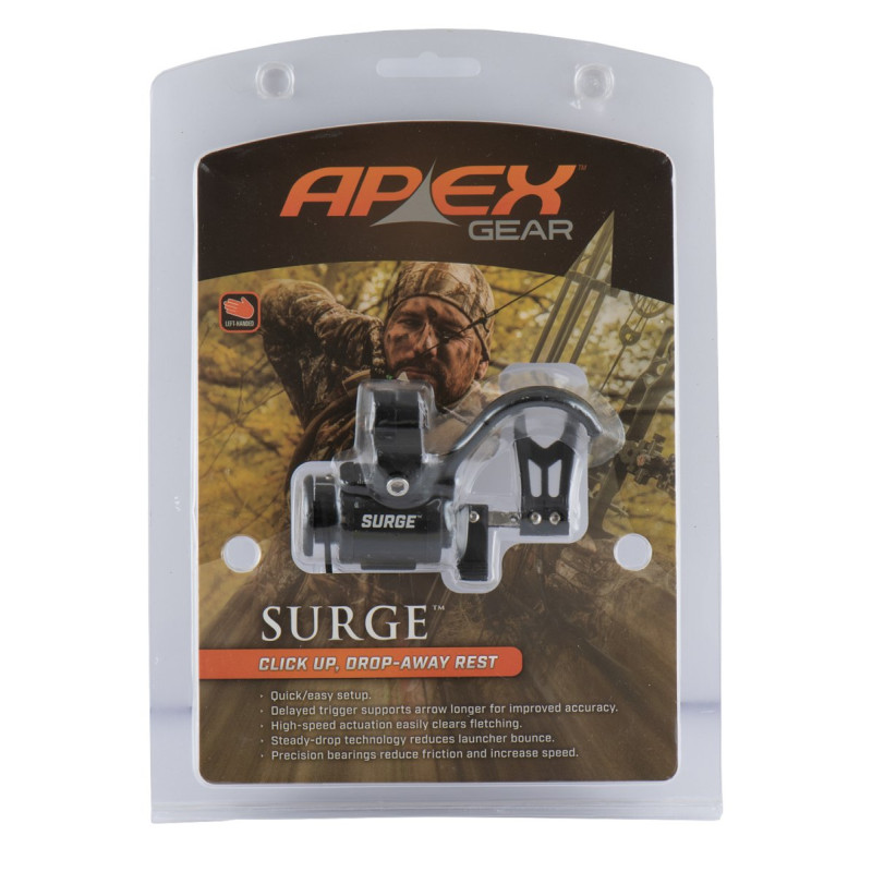 APEX GEAR SURGE CLICK UP REST RH BLACK COMPOUND DROP AWAY REST
