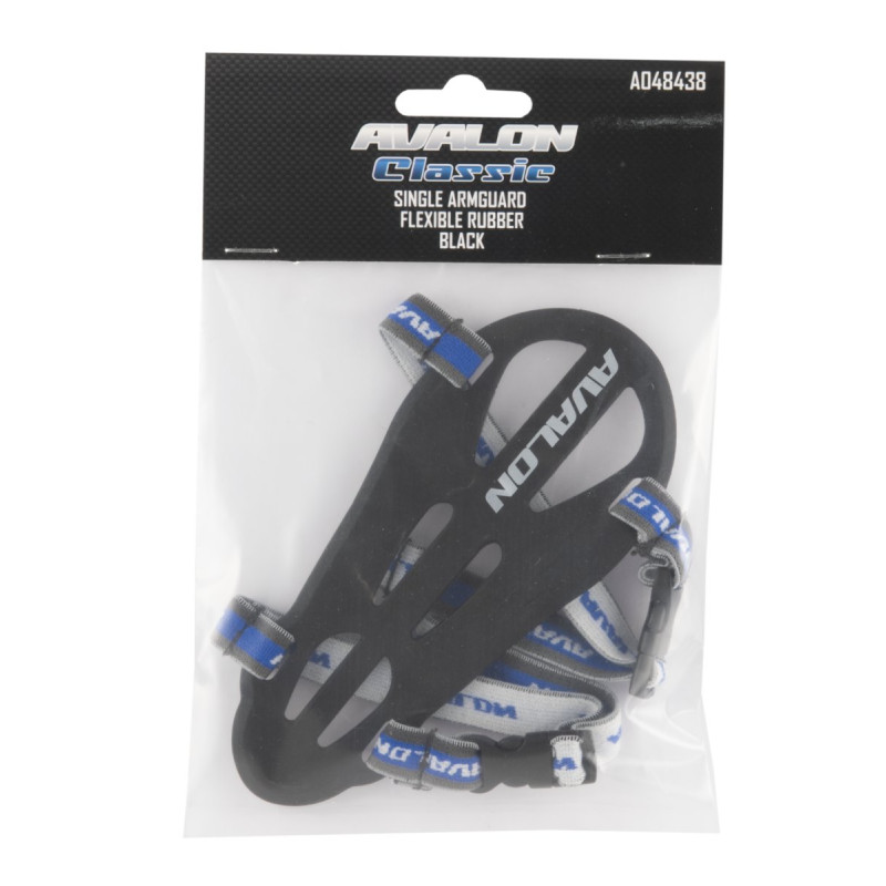 AVALON SINGLE ARMGUARDS CLASSIC FLEXIBLE RUBBER BLACK