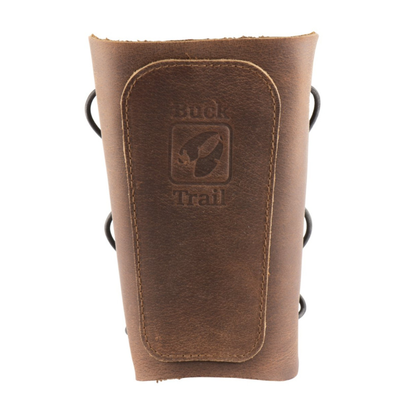 BUCK TRAIL TRADITIONAL ARMGUARDS BREEZE 16cm BROWN SOFT LEATHER W/ REINFORCEMENT