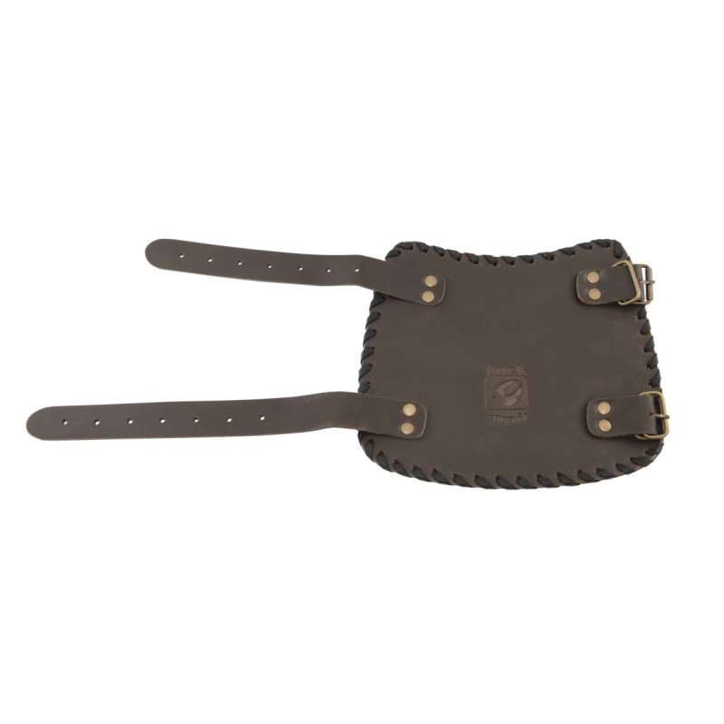 BUCK TRAIL TRADITIONAL ARMGUARDS TRIBAL 18cm BROWN LEATHER