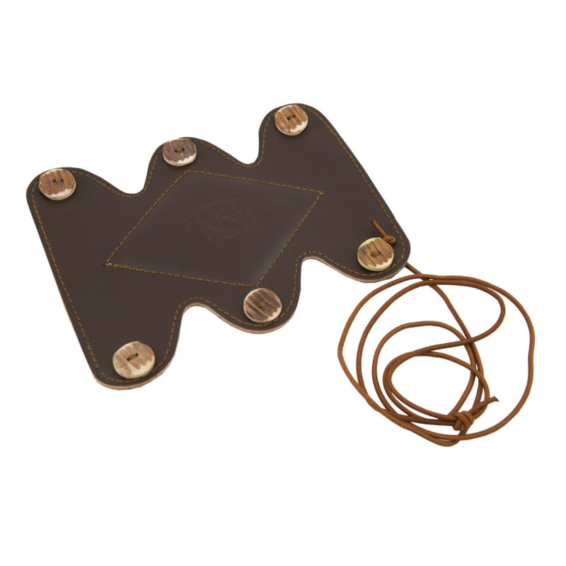 BUCK TRAIL TRADITIONAL ARMGUARDS ADAMA 20cm BROWN LEATHER
