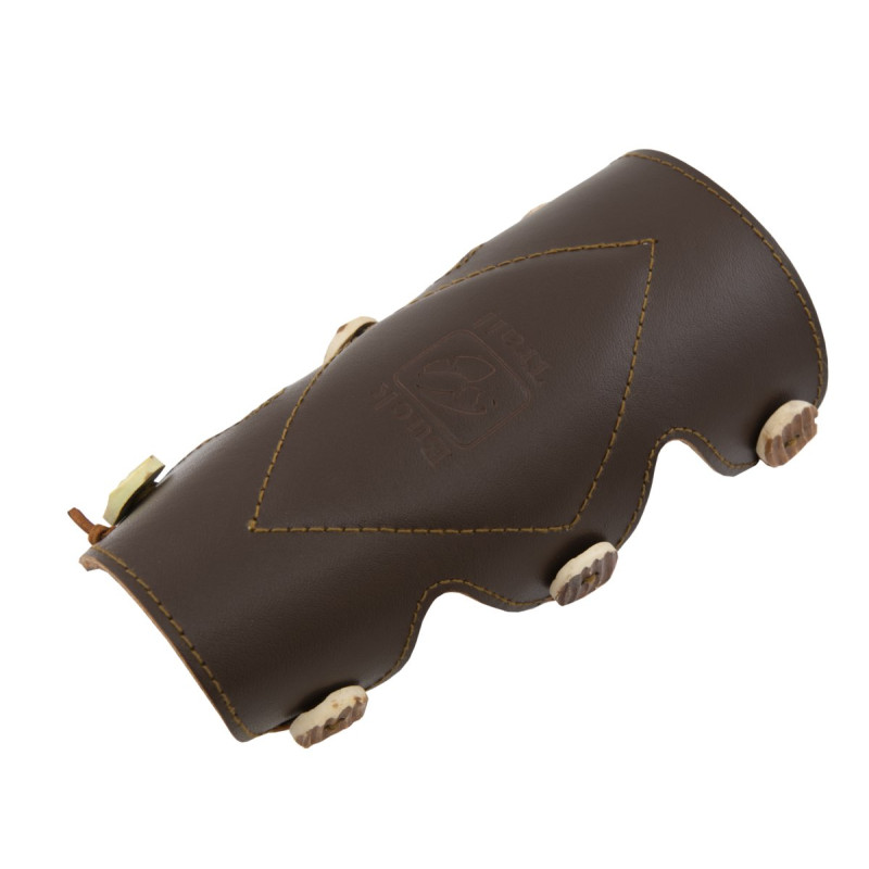 BUCK TRAIL TRADITIONAL ARMGUARDS ADAMA 20cm BROWN LEATHER