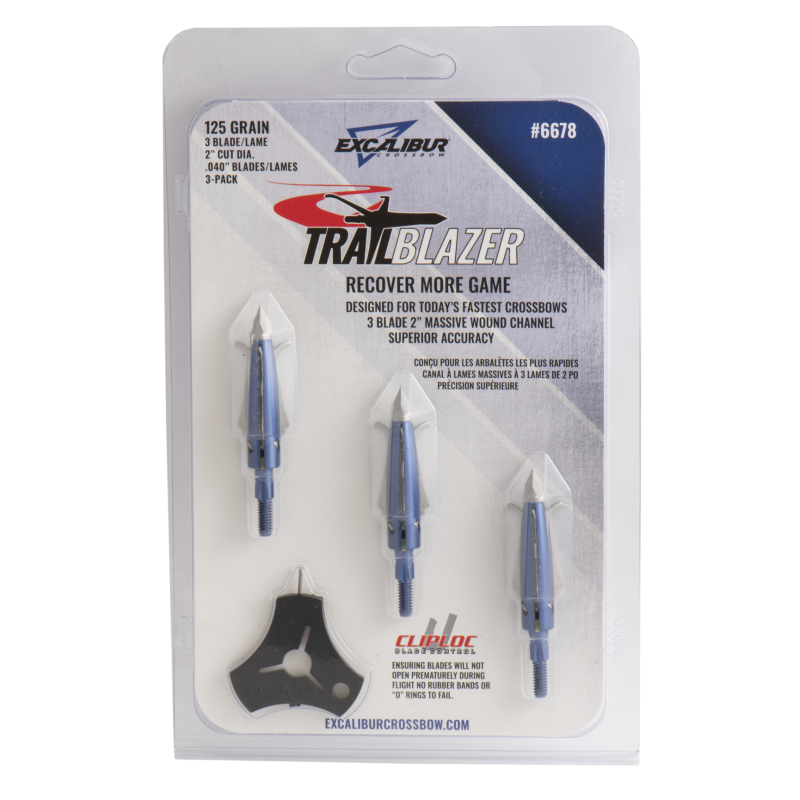 EXCALIBUR TRAILBLAZER 125GR MECHANICAL 3-BLADE 3/PK