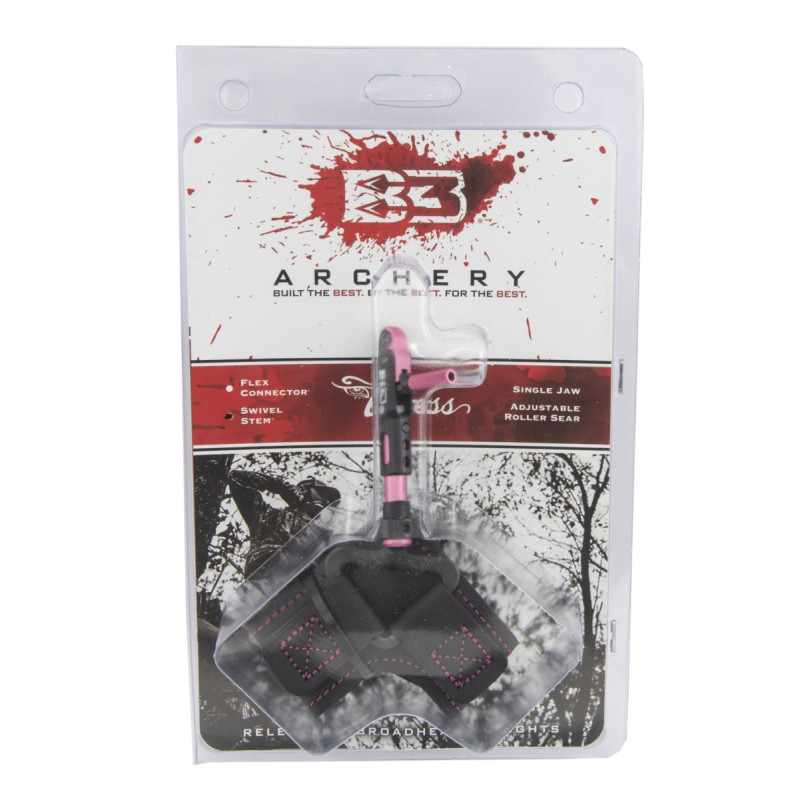 B3ARCHERY INDEX FINGER RELEASES TIGRESS SWIVEL - BUCKLE STRAP PINK