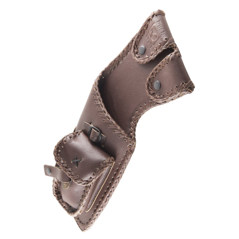 BUCKTRAIL TRADITIONAL FIELD QUIVER AZTEC 44cm RH LEATHER BROWN