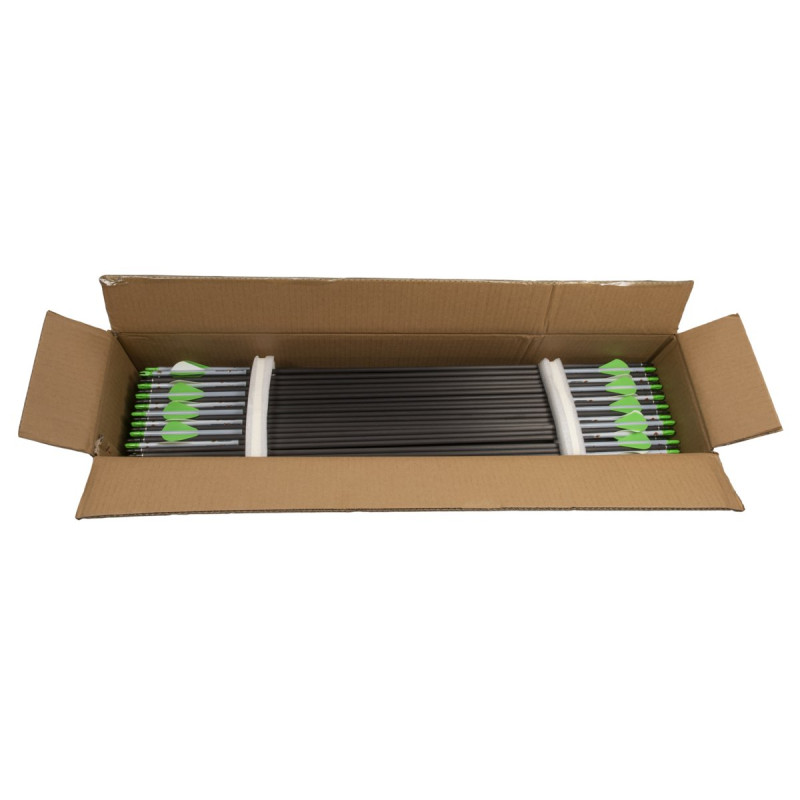SKYLON ARROWS 30" CARBON FASTWING STRONG with GREEN/WHITE VANE - 100/pk