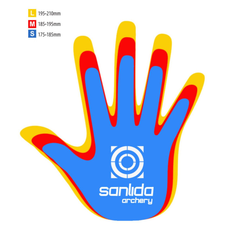 SANLIDA X10 PRO TARGET RECURVE FINGER TAB CORDOVAN RH SMALL GOLD