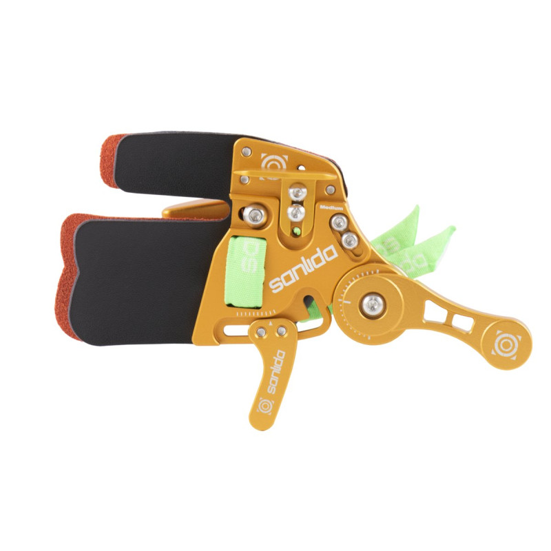 SANLIDA X10 PRO TARGET RECURVE FINGER TAB CORDOVAN RH SMALL GOLD