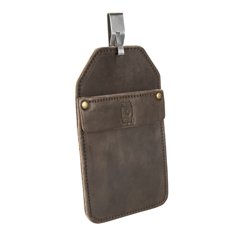 BUCK TRAIL TRADITIONAL BACK POCKET QUIVER W/ HOOK 21cm LEATHER BROWN