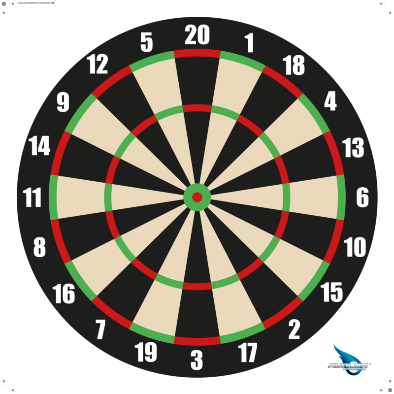 AVALON DART BOARD TARGET 60cm REINFORCED PAPER 25/PK