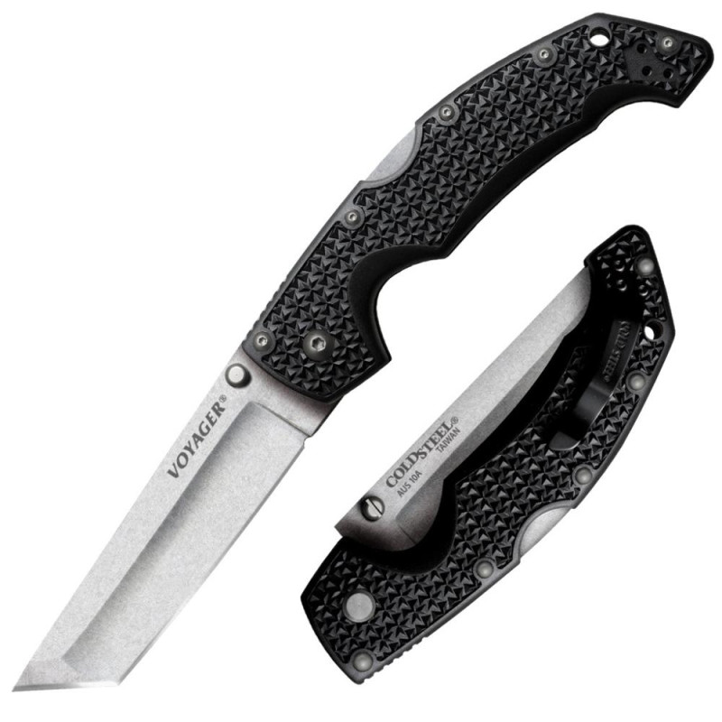 COLDSTEEL LARGE VOYAGER CLIP TANTO PLAIN - overall 23.50cm