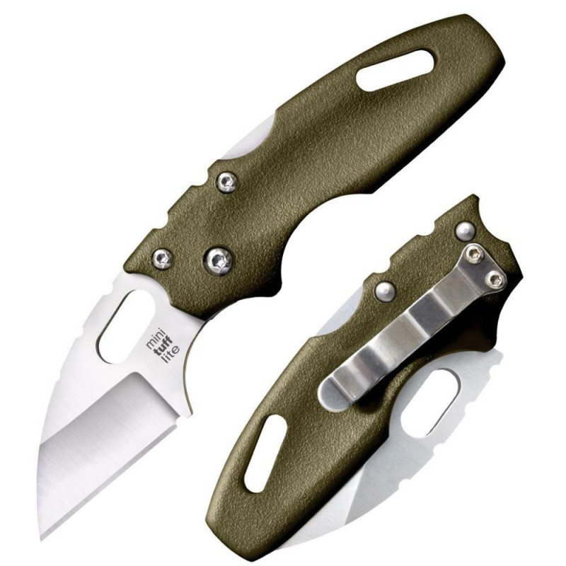 COLDSTEEL MINI TUFF LITE PLAIN EDGE OD GREEN - overall 12.70cm