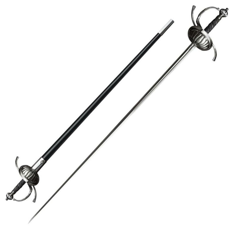 COLD STEEL RIBBED SHELL SWEPT HILT RAPIER 128.27cm