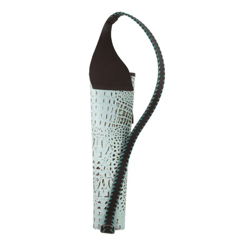 NEET QUIVERS FOR TRADITIONAL BACK T-BQ-7 ALLIGATOR EMBOSSED RH TURQUOISE