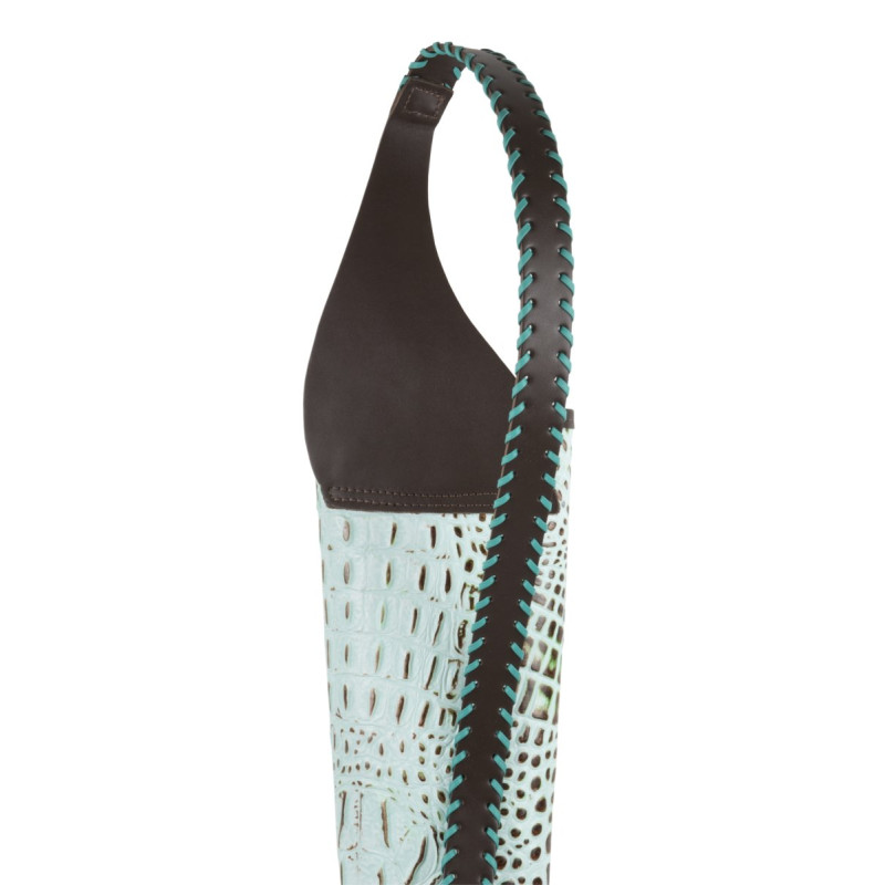 NEET QUIVERS FOR TRADITIONAL BACK T-BQ-7 ALLIGATOR EMBOSSED RH TURQUOISE