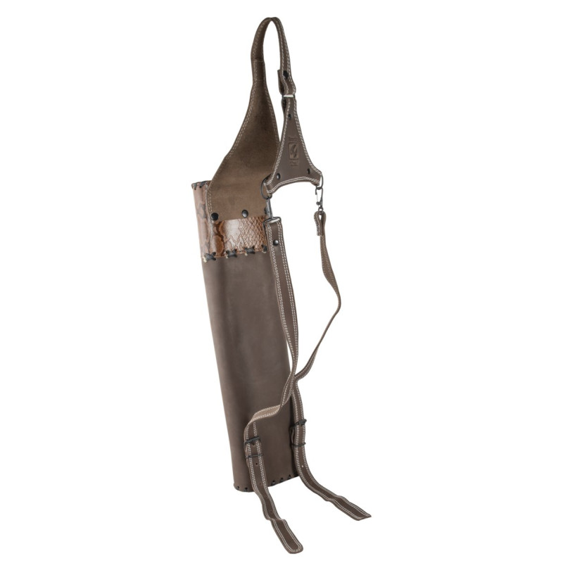 BUCK TRAIL TRADITIONAL BACK QUIVER YUCA BROWN LEATHER