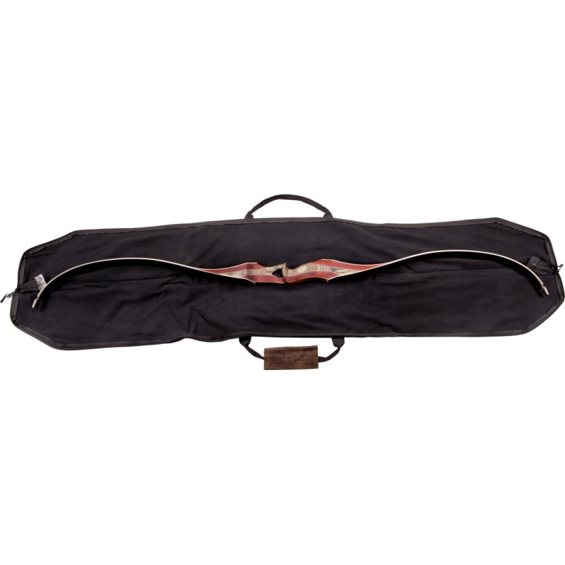 BUCK TRAIL TRADITIONAL RECURVE SOFT CASE BROWN LEATHER 165CM x 20CM