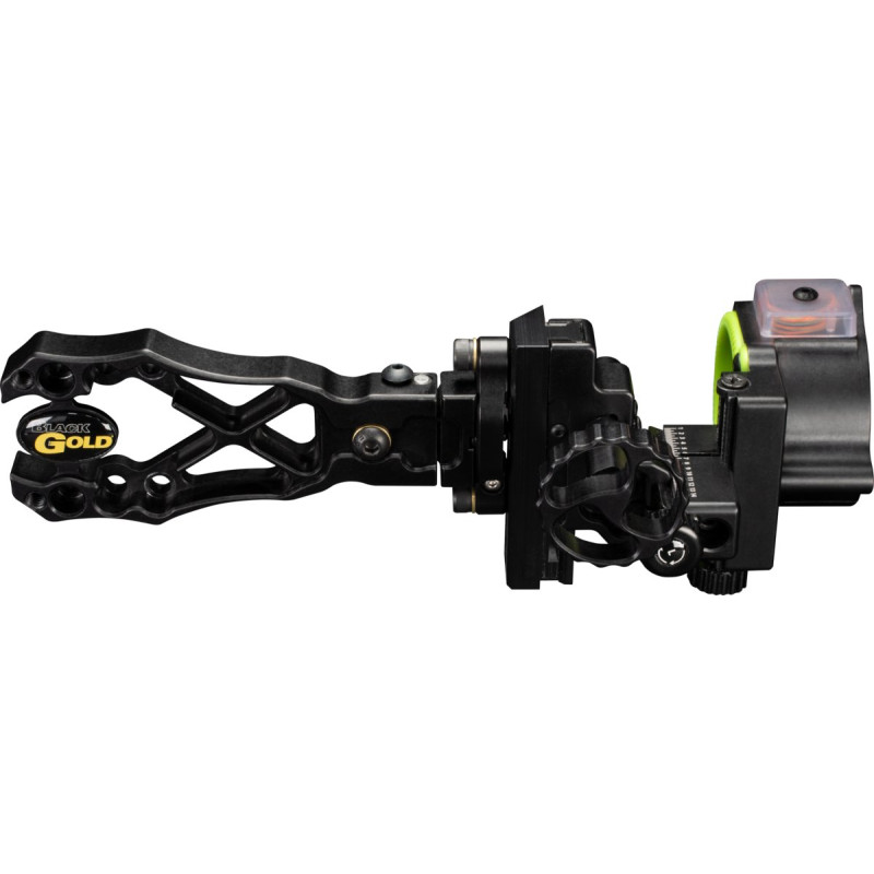 BLACKGOLD HUNTING & 3D SIGHT PRO DUAL TRAC / 2 PIN VERTICAL PRO X BASE .019 RH BLACK