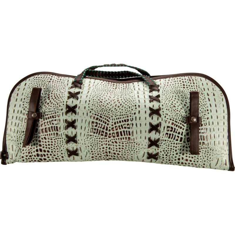 NEET TRADITIONAL TAKE-DOWN RECURVE SOFT CASE TD-7 ALLIGATOR EMBOSSED TURQUOISE