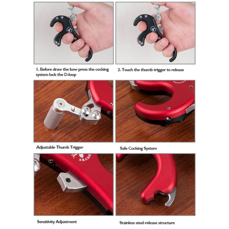 TOPOINT HAND STYLE TP425 - 4 FINGER THUMB TRIGGER BLACK