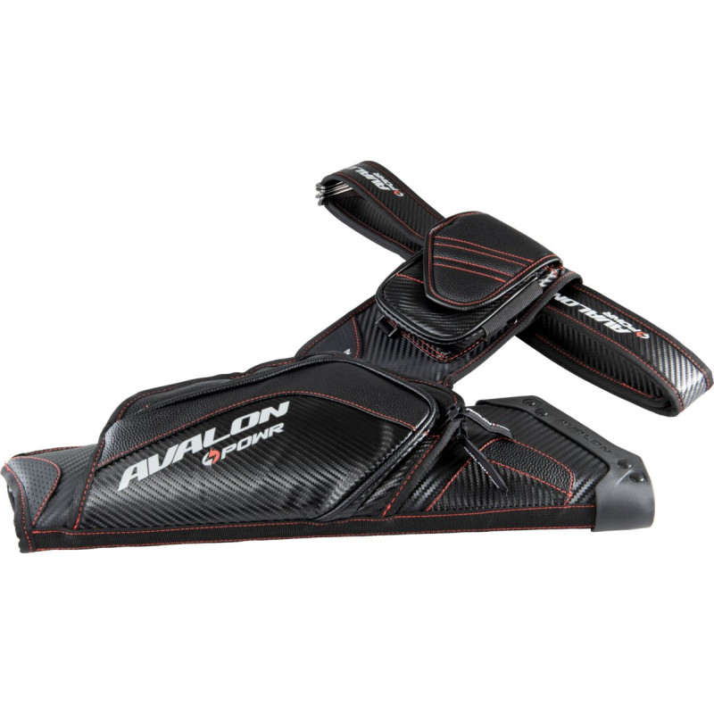 AVALON TARGET QUIVERS POWR WITH BELT AND 3 POCKETS RH BLACK/BLACK