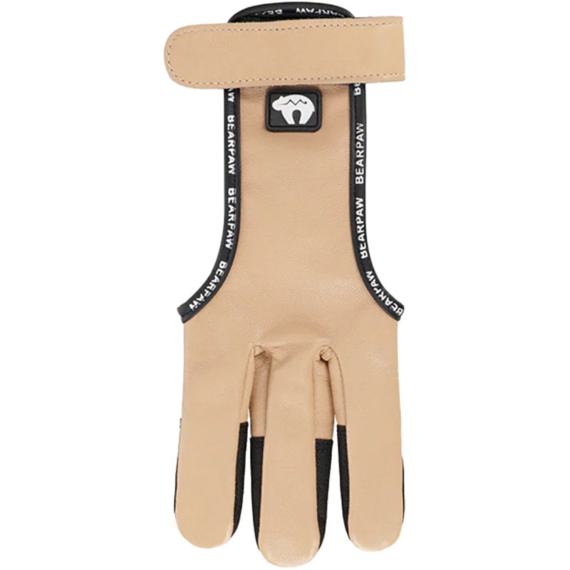 BEARPAW SHOOTING GLOVE EASY FULL PALM LEATHER WITH CORDURA FINGERTIPS XS BEIGE