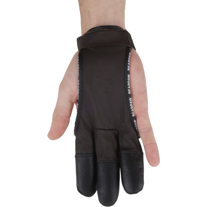BEARPAW SHOOTING GLOVE DEERSKIN FULL PALM LEATHER WITH CORDOVAN FINGERTIPS SMALL