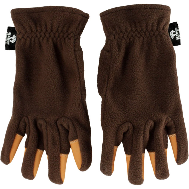 BEARPAW SHOOTING GLOVE WINTER FLEECE FULL HAND WITH LEATHER FINGERTIPS XXS PER PAIR