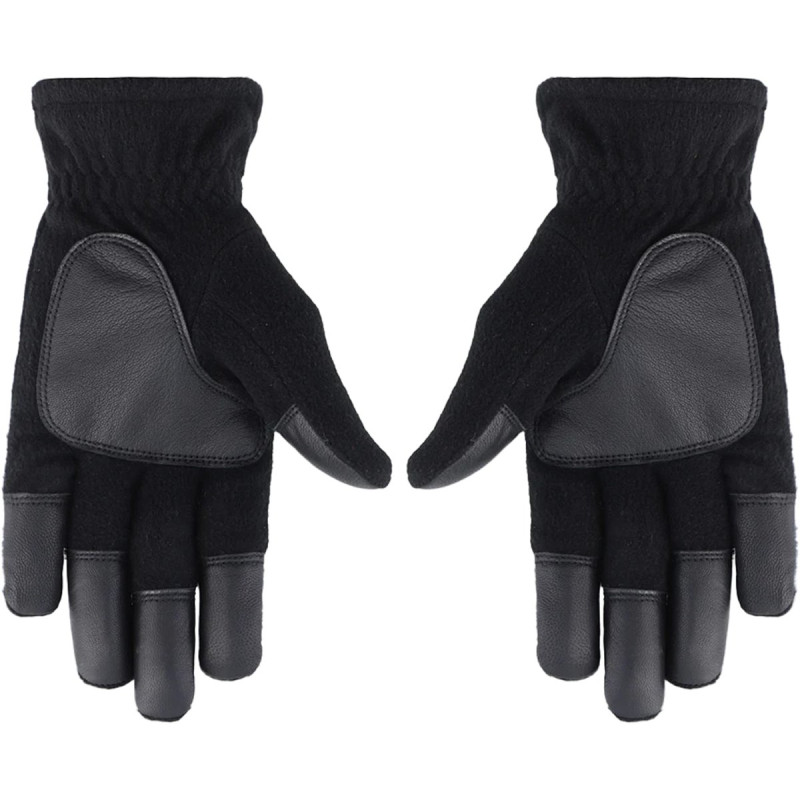 BEARPAW SHOOTING GLOVE PREMIUM WINTER FLEECE FULL HAND WITH LEATHER FINGERTIPS XS PER PAIR