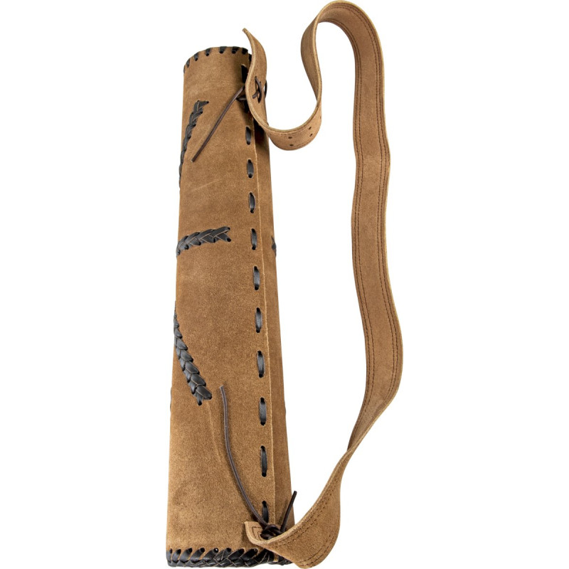 BUCK TRAIL TRADITIONAL BACK QUIVER INFINITY 53CM LEATHER BROWN AMBIDEXTROUS