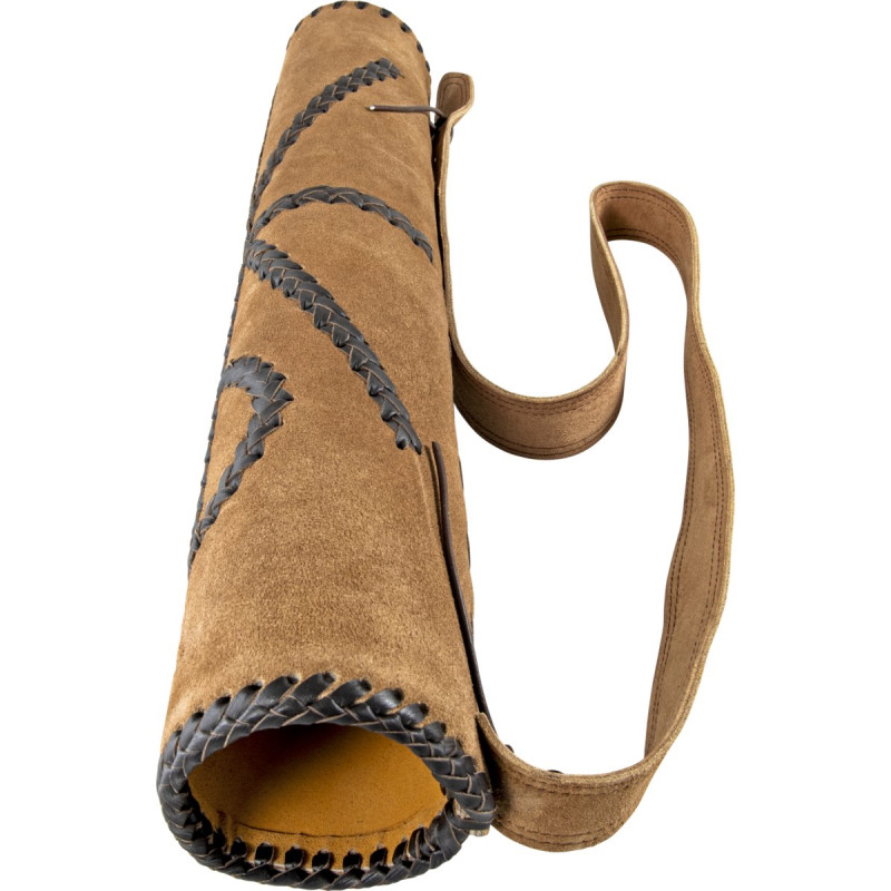BUCK TRAIL TRADITIONAL BACK QUIVER INFINITY 53CM LEATHER BROWN AMBIDEXTROUS