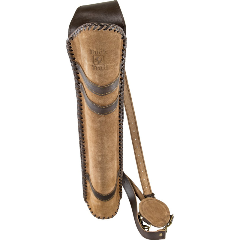 BUCK TRAIL TRADITIONAL BACK QUIVER NOMAD 52CM LEATHER BROWN AMBIDEXTROUS
