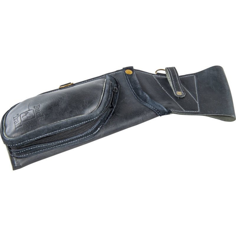 BUCKTRAIL TRADITIONAL FIELD QUIVER TRAIL 40CM LEATHER RH BLACK