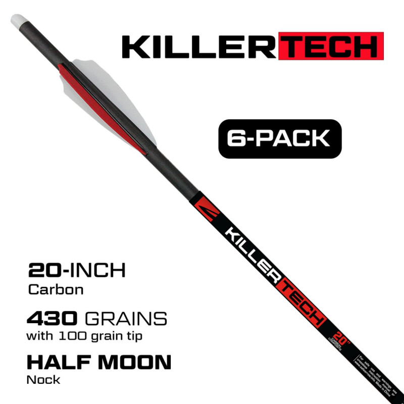 KILLERINSTICT KILLER INSTINCT KILLERTECH 20" CROSSBOW BOLTS 6/PK