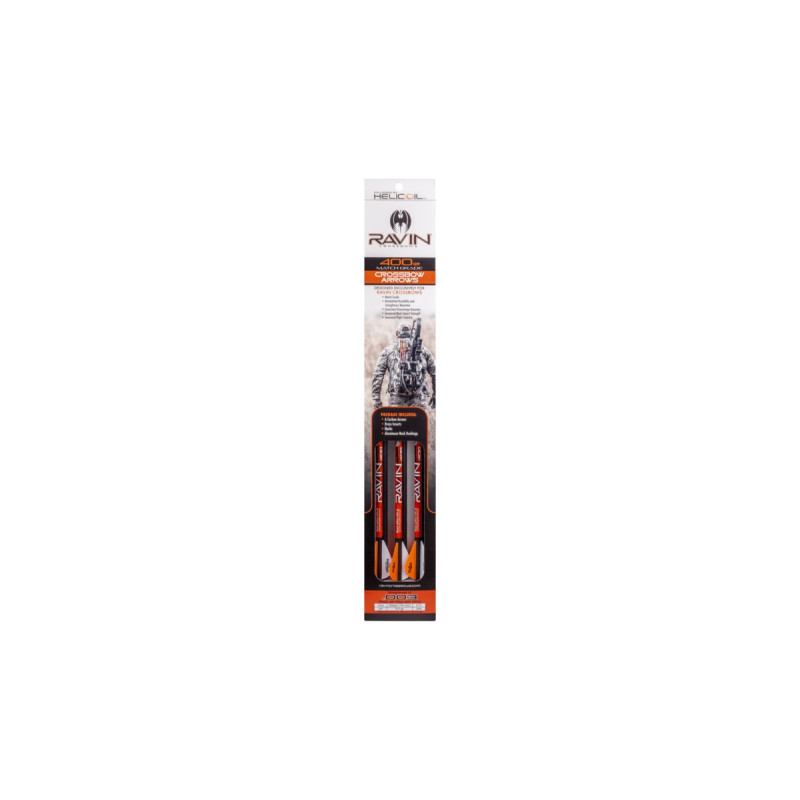 RAVIN CROSSBOW BOLTS CARBON RAVIN with ORANGE NOCKS .003 3/PACK