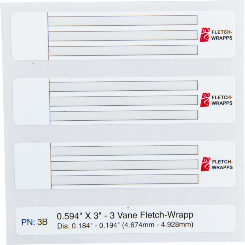 SPINWING WRAPS 3" FLETCH-WRAPS SIZE 3A 12/PK