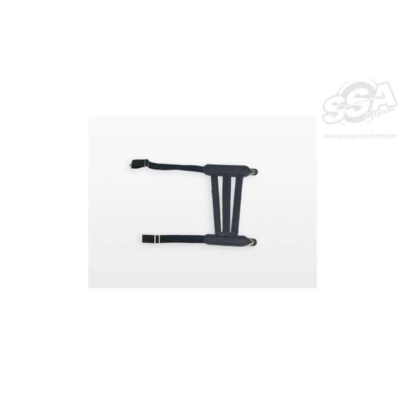 GOMPY SINGLE ARMGUARDS AB8 JUNIOR LEATHER 2 FASTENERS BLACK