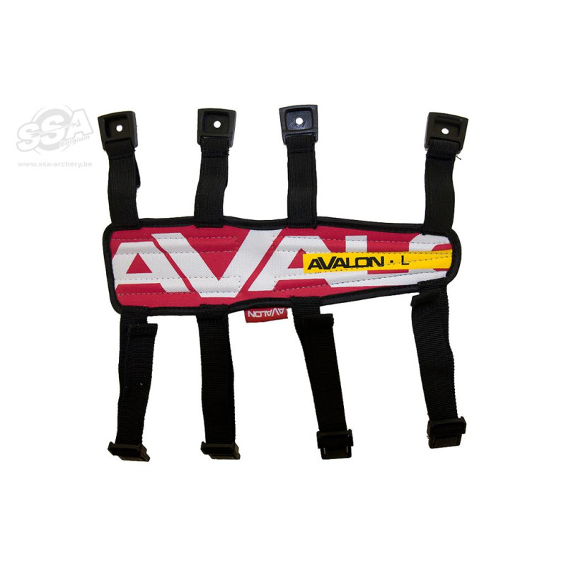 AVALON DOUBLE ARMGUARDS LG 25CM POLYESTER 600D 4 FASTENERS RED
