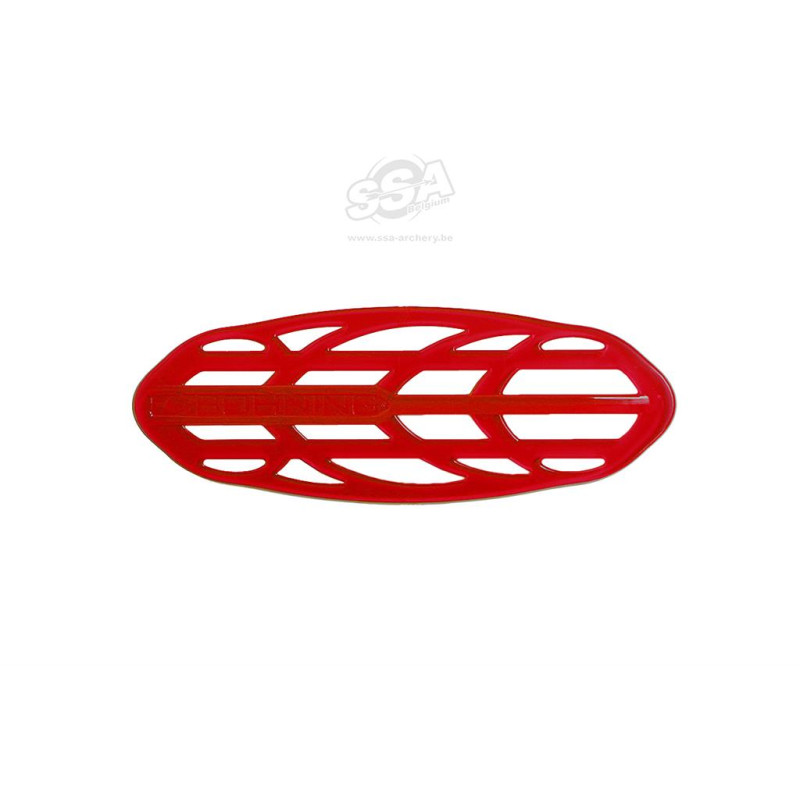BOHNING SINGLE ARMGUARDS D-FLECTOR POLYCORBONATE 2-STRAP RUBY