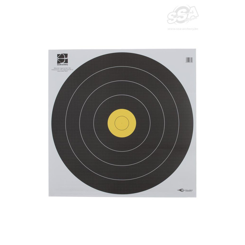 AVALON FIELD FACES WORLD ARCHERY 80cm 1-SPOT STANDARD CENTRE 6-RINGS 100/PK BLACK