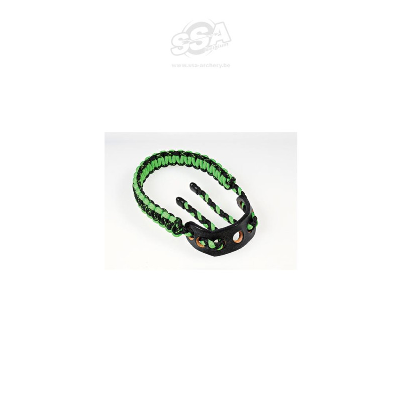 PARADOX WRIST SLINGS PBSE COBRA WITH LEATHER MOUNT BLACK/NEON GREEN