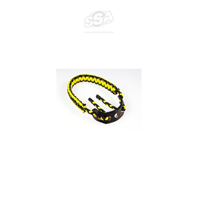 PARADOX WRIST SLINGS PBSE COBRA WITH LEATHER MOUNT BLACK/NEON YELLOW