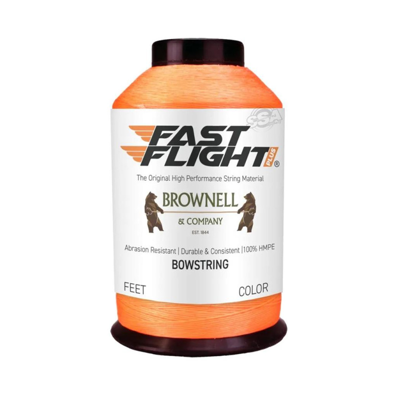 BROWNELL STRING MATERIAL FAST FLIGHT PLUS 1/4 LBS FLUOR ORANGE