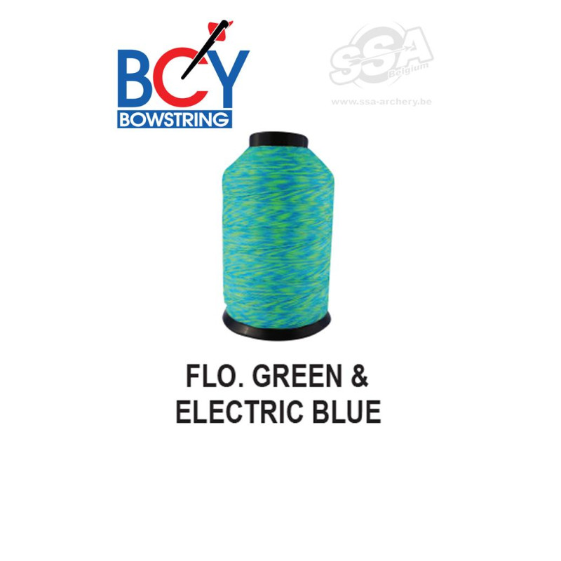 BCY STRING MATERIAL 8125 1/4 LBS FLUOR GREEN & ELECTRIC BLUE