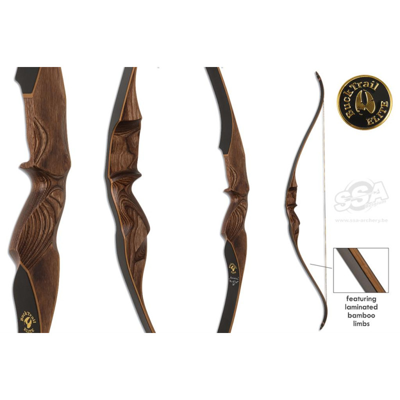 BUCKTRAILELITE HUNTING BOWS MERIDIAN BROWN 62" RH 35 LBS FASTFLIGHT STRING INCL.