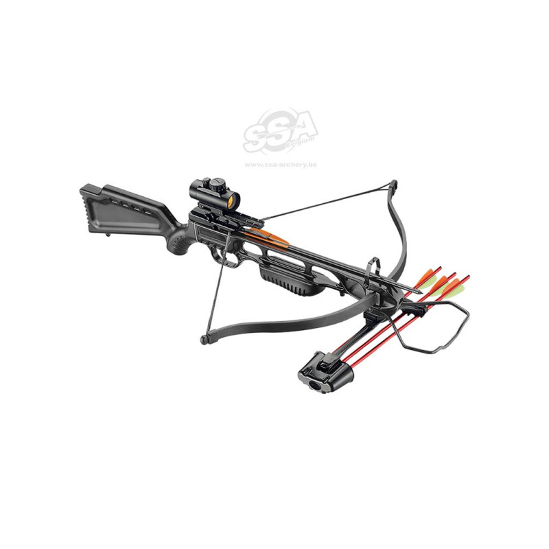 EK POELANG RECURVE CROSSBOW SETS JAG 1 DELUXE 220fps BLACK 175lbs-RED DOT & ACCES.