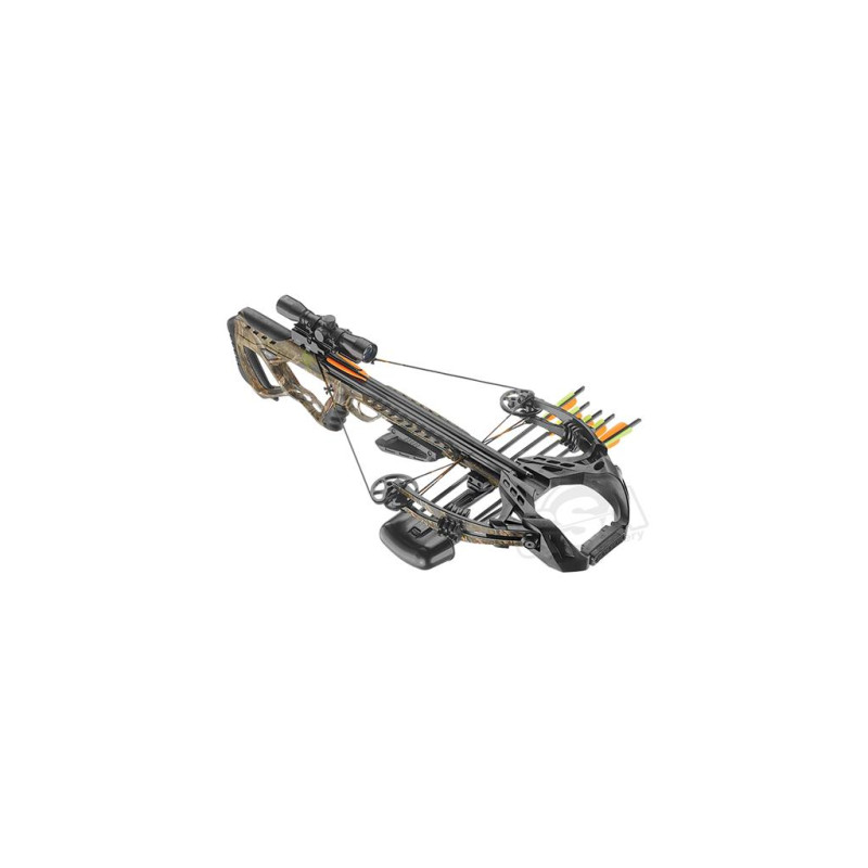 EK POELANG COMPOUND CROSSBOW SETS GUILLOTINE-X CAMO 400fps 185LBS SCOPE & ACCES.