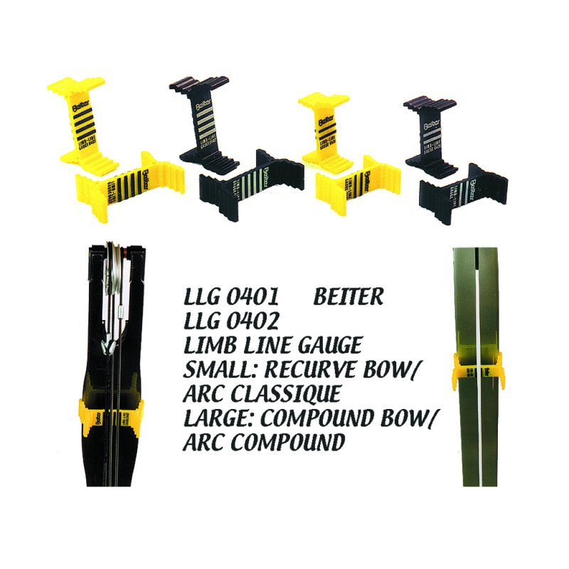 BEITER LIMBS LINE GAUGE LARGE FOR COMPOUND BOWS BLACK / PER PAIR