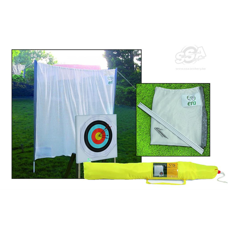 BACKSTOP NETTING COMPLETE WITH PILES ERA-GARDEN LOISIR / H 200cm x L 200cm / WHITE